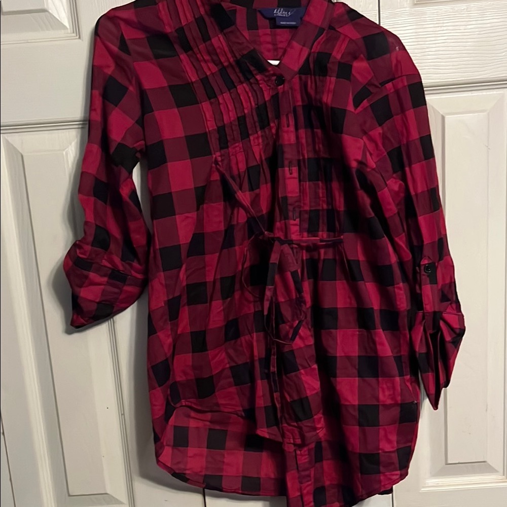 Plaid Button-Up Shirt